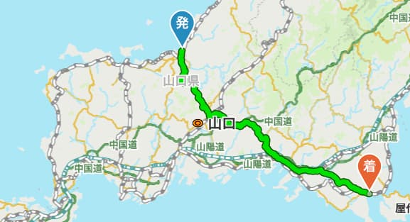 山口県サイクリング　萩〜柳井港